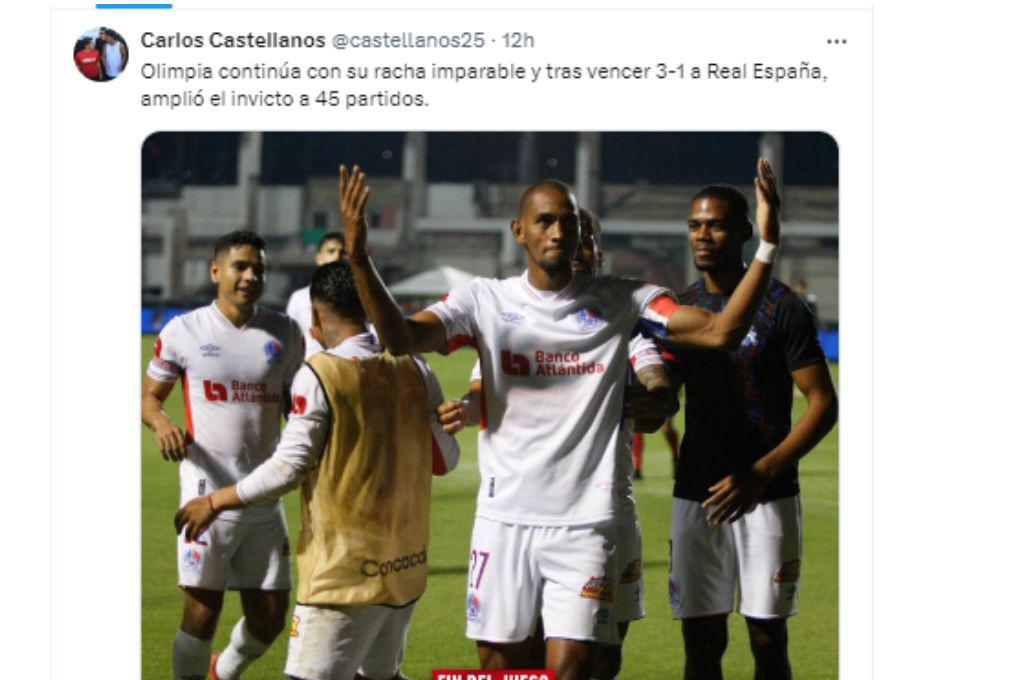 Prensa hondureña se “rinde” ante el Olimpia tras vencer al Real España y ampliar su racha de invicto en la Liga Nacional