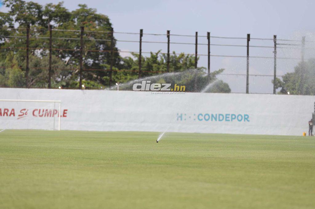 Así luce la nueva grama del estadio Morazán de San Pedro Sula para el Real España vs Olimpia