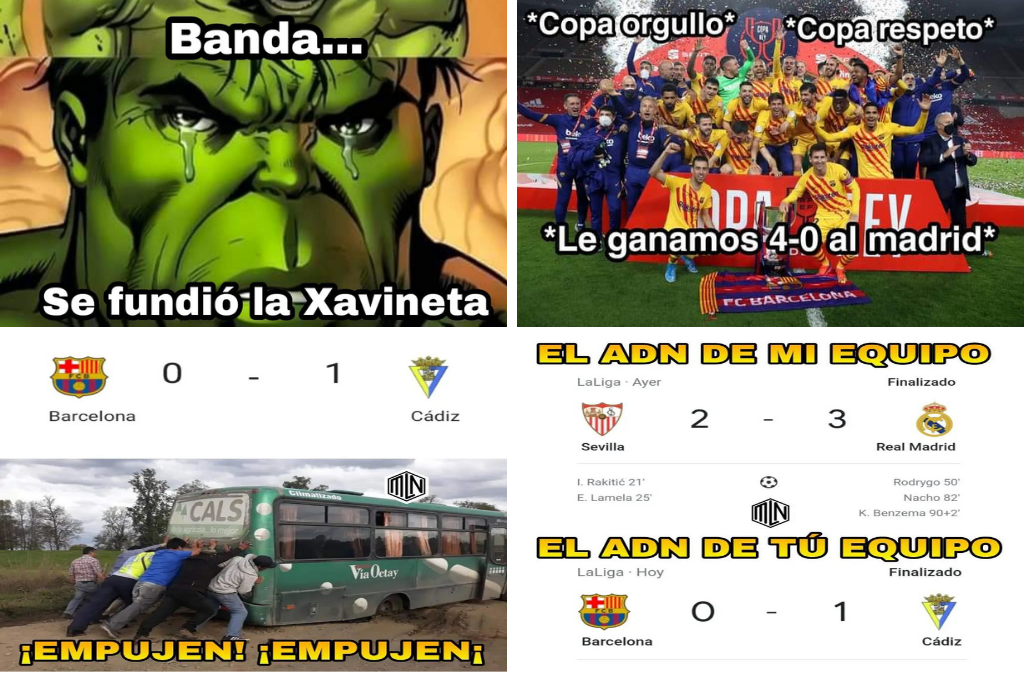 ¡Se fundió la Xavineta! Los crueles memes que hacen pedazos a Barcelona por perder contra Cádiz y dejarle el título al Real Madrid