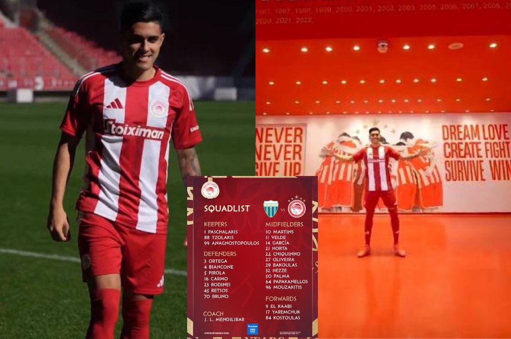 Luis Palma, convocado para el partido del Olympiacos ante Levadiakos por la Liga de Grecia y se confirma el dorsal que usará