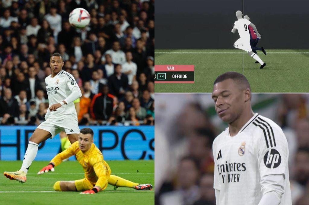 ¡Le quitaron el primero! Así fue el gol Kylian Mbappé en el Real Madrid - Barcelona que fue anulado por fuera de juego