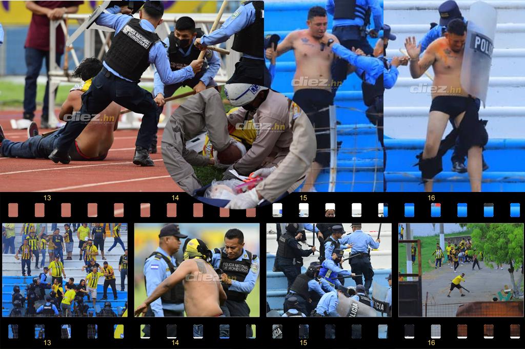 Vergonzosas imágenes: Así fueron los actos vandálicos de los aficionados del Real España en el estadio Olímpico tras perder la final