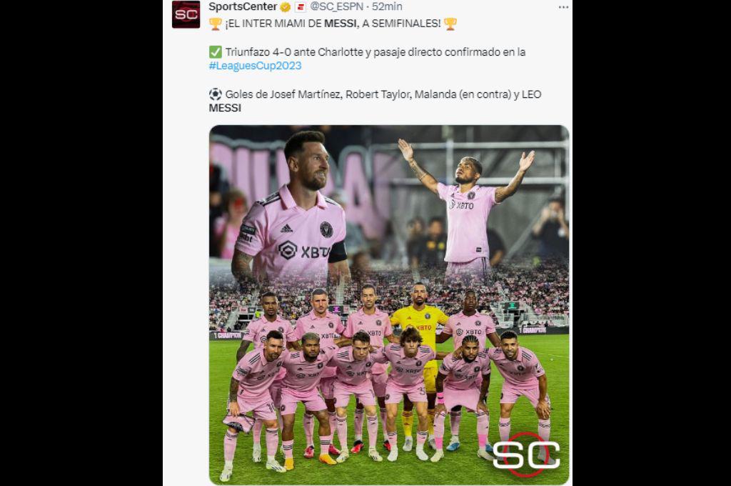 “Messi come aparte de CR7 y Pelé” “Spider-Messi”: así reacciona la prensa tras el pase a semis del Inter Miami en la Leagues Cup