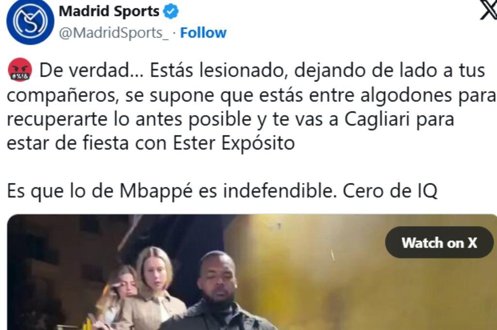 Real Madrid se hartó de Mbappé: está lesionado y se fue de vacaciones con Ester Expósito; Esto es vergonzoso