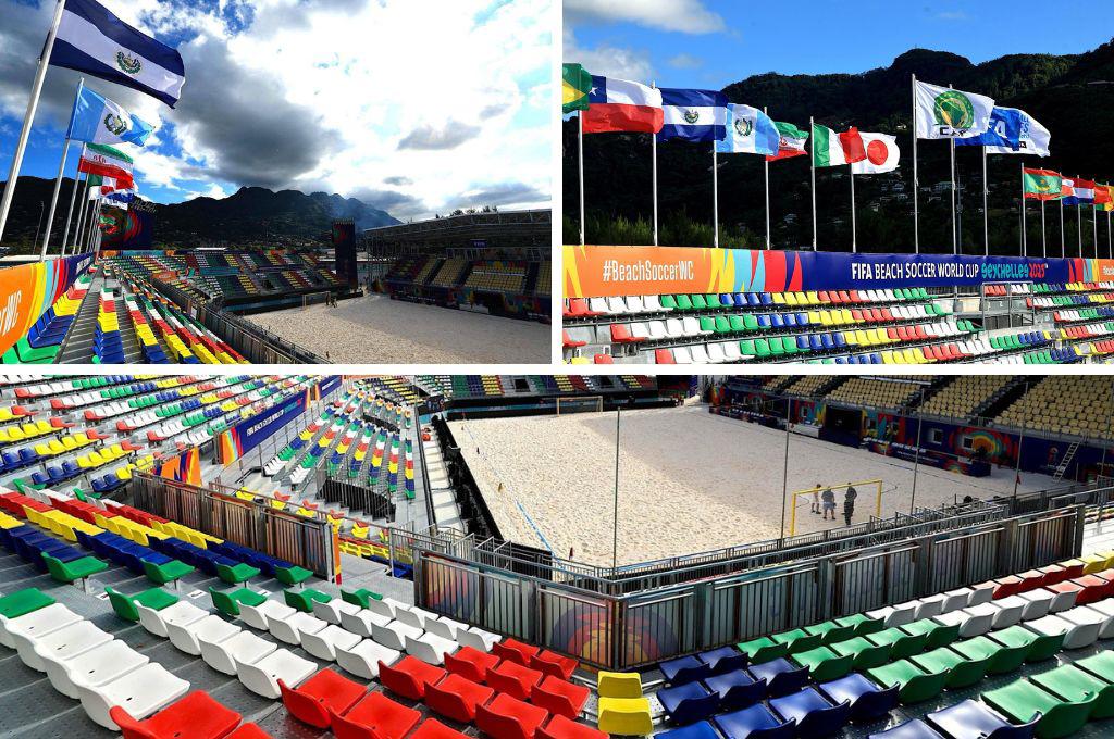 El Salvador se quiere lucir; así es hermoso Paradise Arena, el estadio que albergará la copa mundial de playa