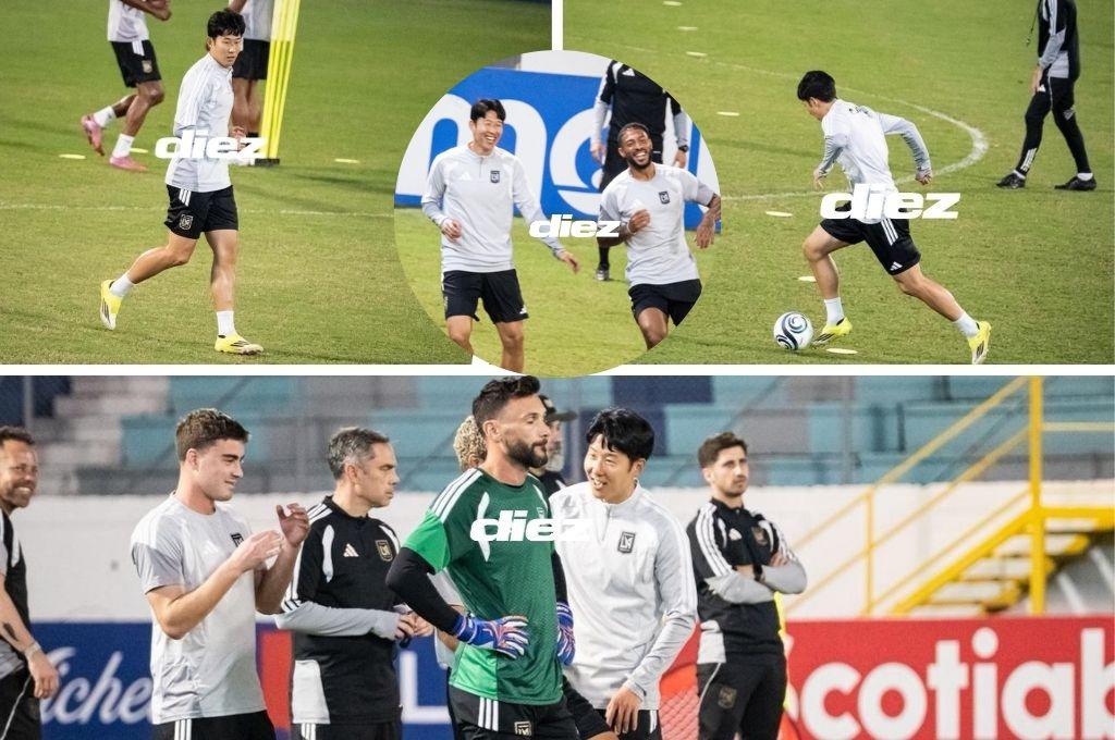 Heung-min Son y Hugo Lloris se divirtieron en el Estadio Morazán y un viejo conocido regresó, ¿qué pasó en el entreno de Los Ángeles FC?