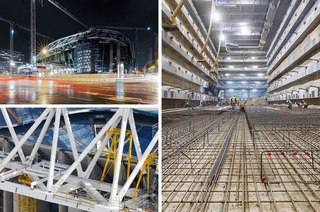 Las nuevas imágenes de las obras del Bernabéu y el impactante invernadero subterráneo para guardar el césped