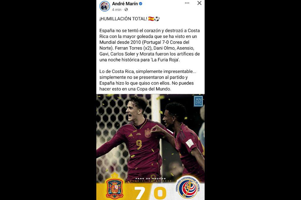 ¡C0s7a Rica! así reaccionó la prensa internacional tras el triunfo de España ante los ticos en el Mundial de Qatar 2022