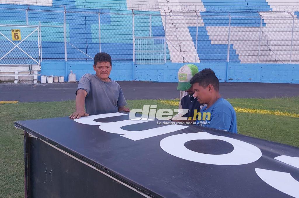 Así pulen el estadio Nacional de Tegucigalpa para la final entre Olimpia y Alajuelense en la Liga Concacaf