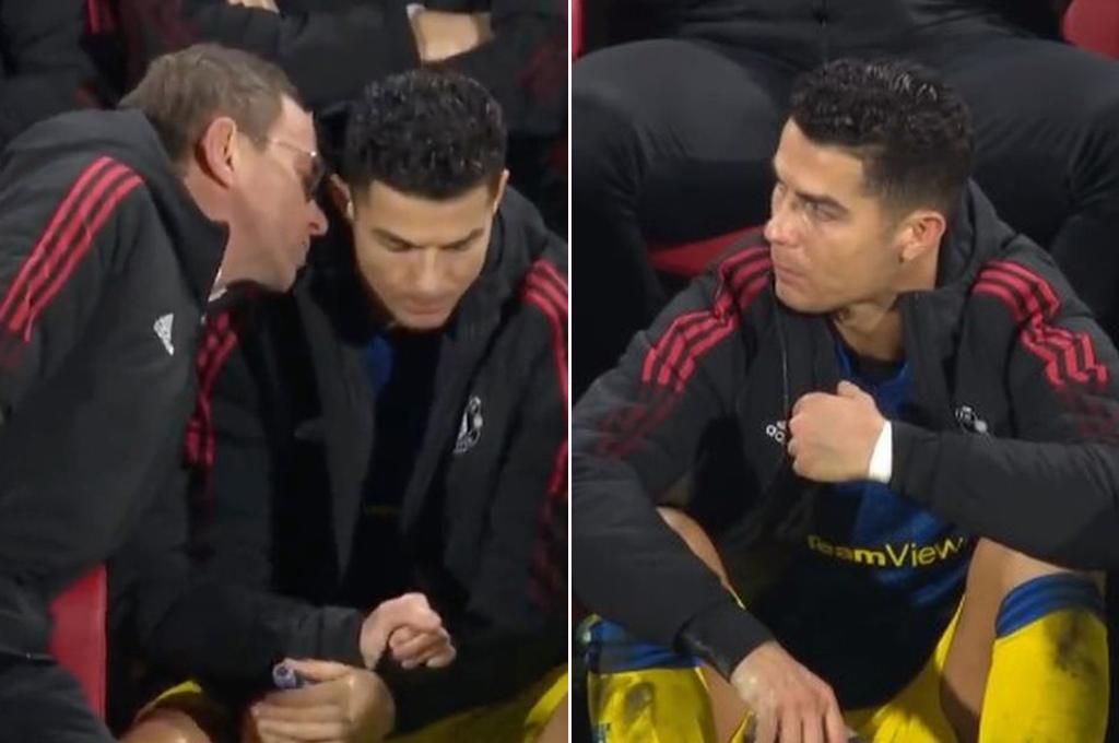 Entrenador del Manchester United revela qué le dijo a Cristiano Ronaldo para calmarlo tras sacarlo del partido
