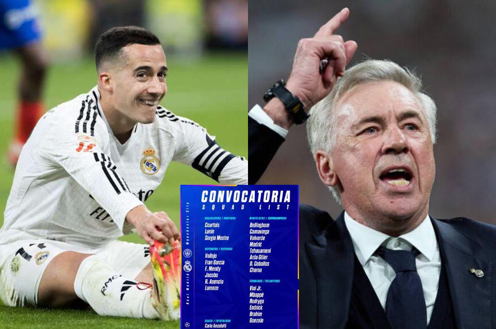 Real Madrid anuncia nueva convocatoria para enfrentar al City: Ancelotti sorprende con el reemplazo de Lucas Vázquez
