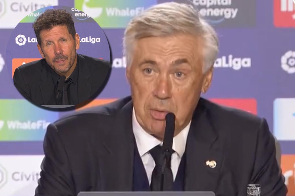 Ancelotti responde al cumplido ‘envenenado’ de Simeone tras el triunfo del Real Madrid: ‘‘Si él dice que defendimos bien con bloque bajo...’’