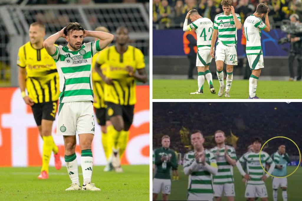 Duras imágenes de los jugadores del Celtic tras recibir paliza histórica en Champions por el Dortmund ¿y Luis Palma?