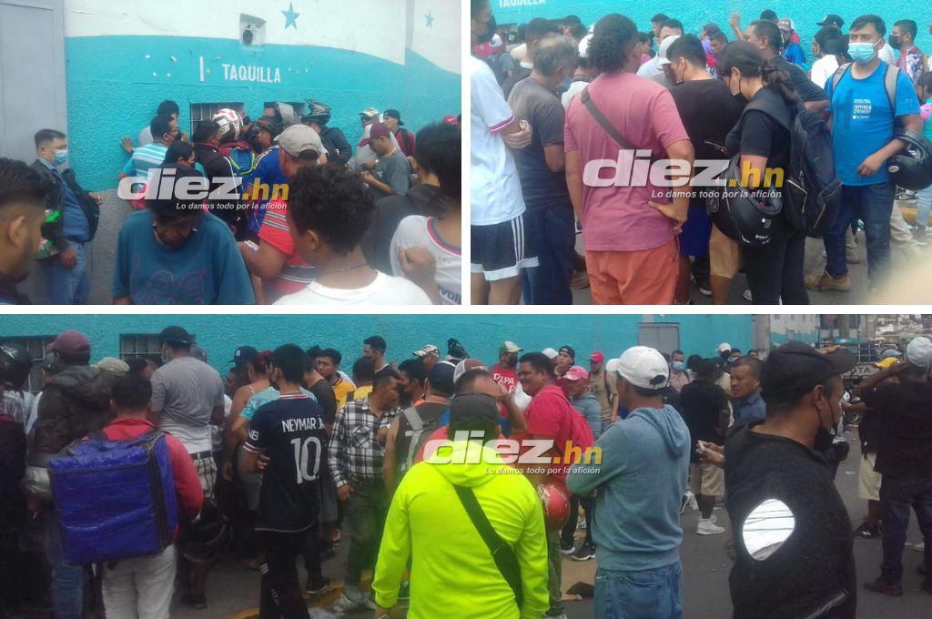 Aficionados del Olimpia causan locura en Tegucigalpa para obtener una entrada a la final de la Concacaf League