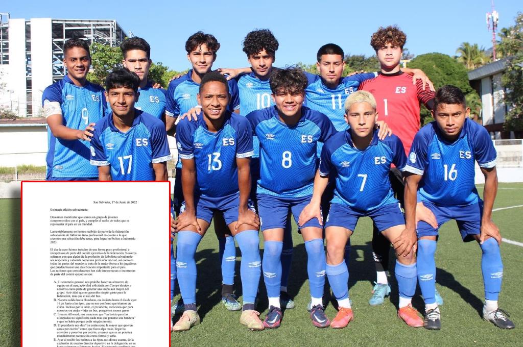 Comunicado: Selección Sub-20 de El Salvador denuncia maltrato de federación previo al Premundial en Honduras