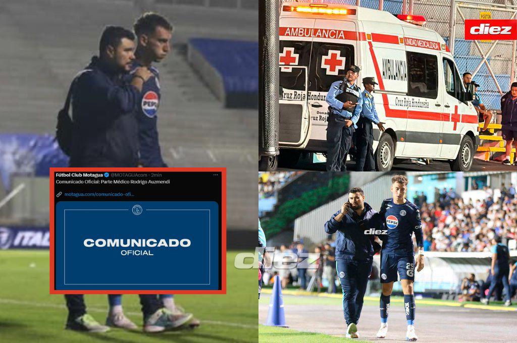 OFICIAL: Motagua informa la parte médica de Rodrigo Auzmendi y el tiempo de recuperación: Tuvo una conmoción...