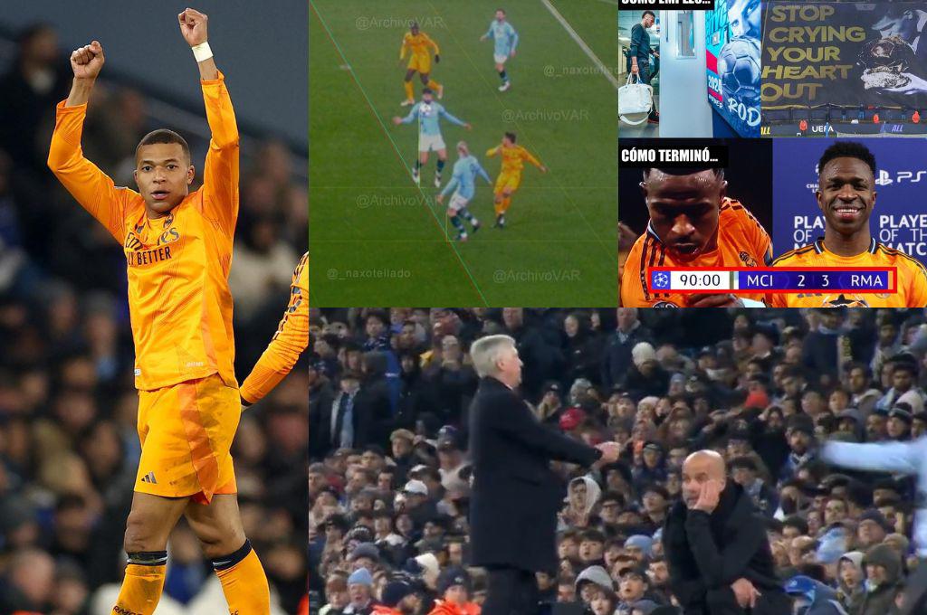 Ancelotti le celebró en la cara a Guardiola, Vinicius se burló del City y revelan que había offside en el gol de Haaland ante el Madrid