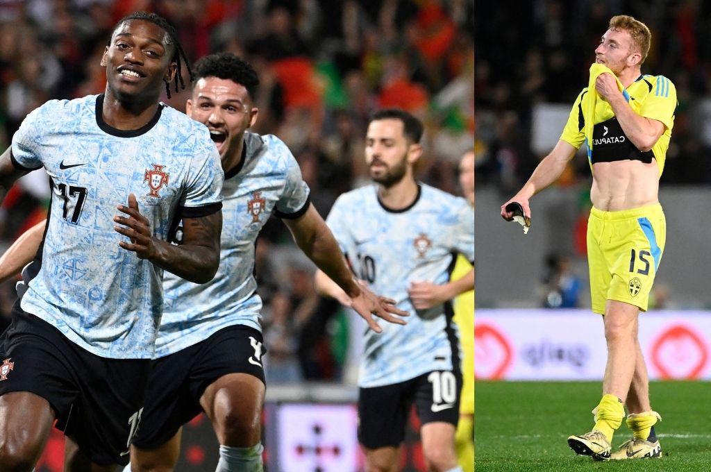 Sin Cristiano Ronaldo también son fuertes: Portugal recetó una paliza a Suecia en duelo preparatorio de la Eurocopa