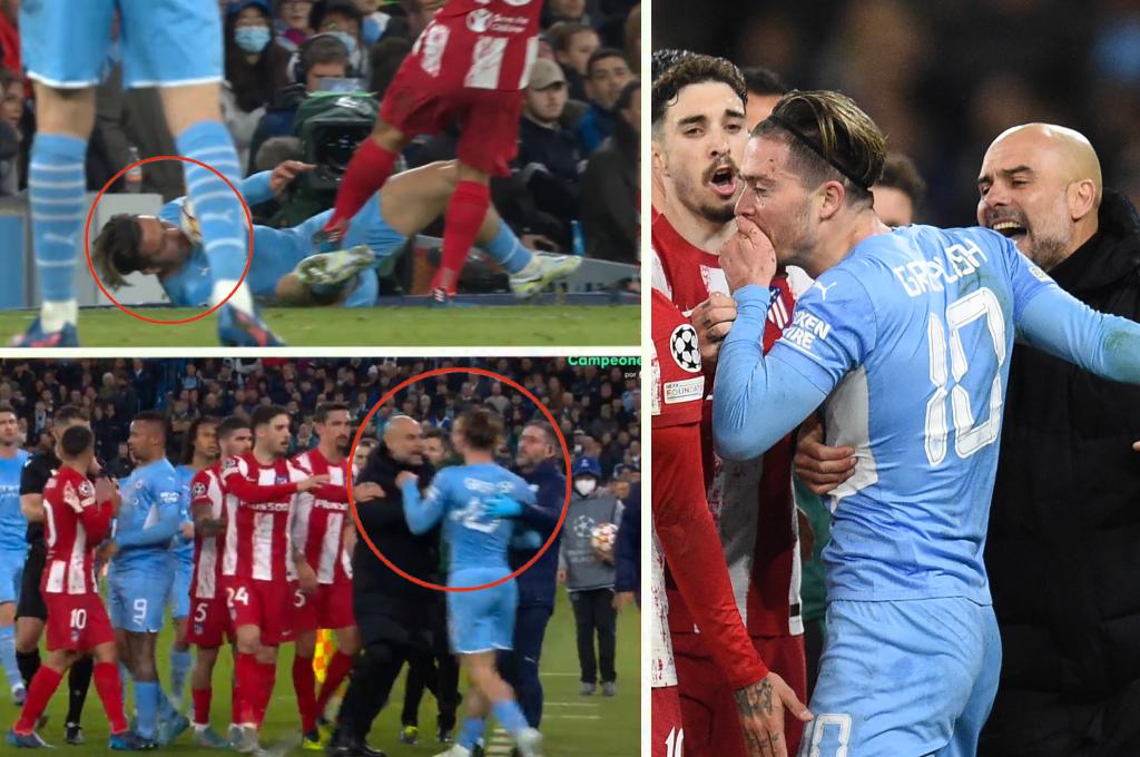 La enérgica reacción de Guardiola tras pelotazo al rostro a jugador del City: ingresó a la cancha para calmar la calentura