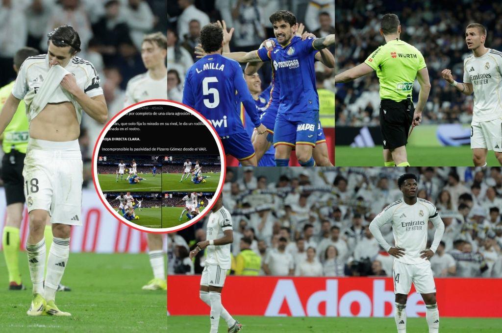 El tremendo error del VAR en el triunfo del Getafe, jugador del Madrid expulsado por una tontería y otro desastre en el Bernabéu