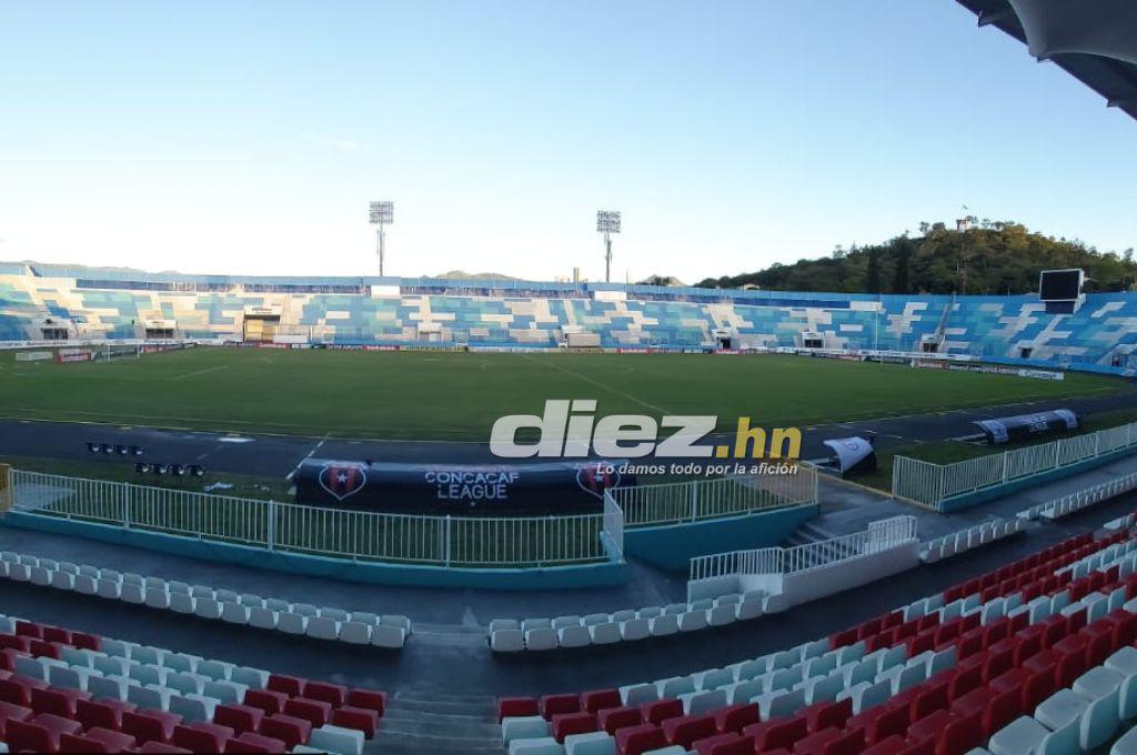 Así pulen el estadio Nacional de Tegucigalpa para la final entre Olimpia y Alajuelense en la Liga Concacaf