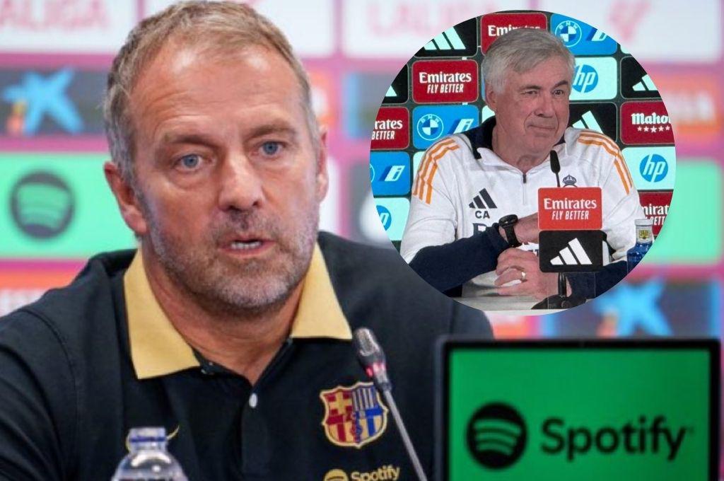Flick le saca los trapitos al sol a Ancelotti y revela en lo que tiene ventaja; Osasuna recibe respuesta del DT de Barcelona