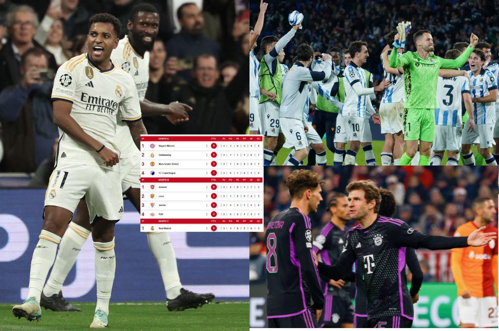 Tabla de posiciones de la Champions League: Real Madrid, Bayern, Inter y Real Sociedad a octavos de final