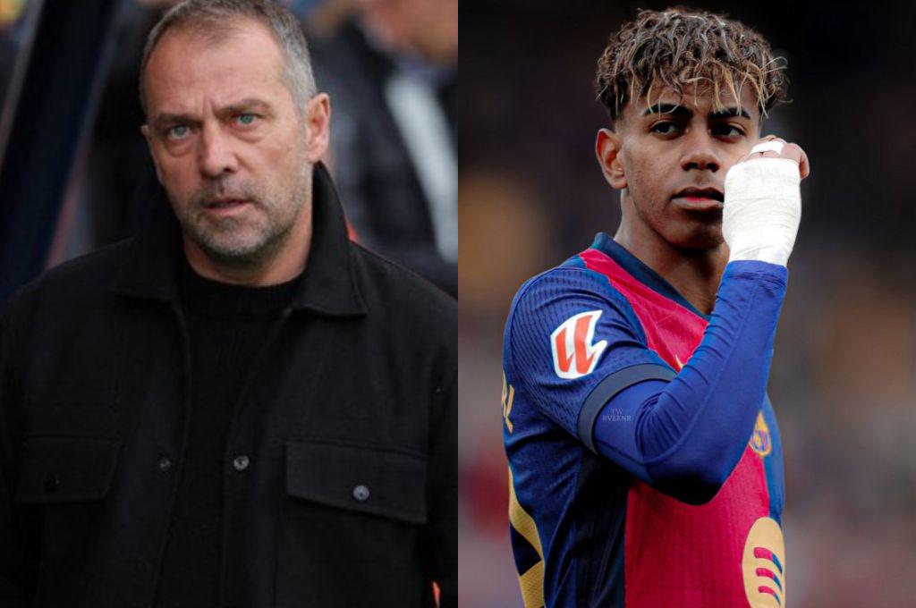 Flick advierte a Yamal por su sequía goleadora y revela que sacó a un jugador por tener fiebre: “la roja nos ha ayudado”