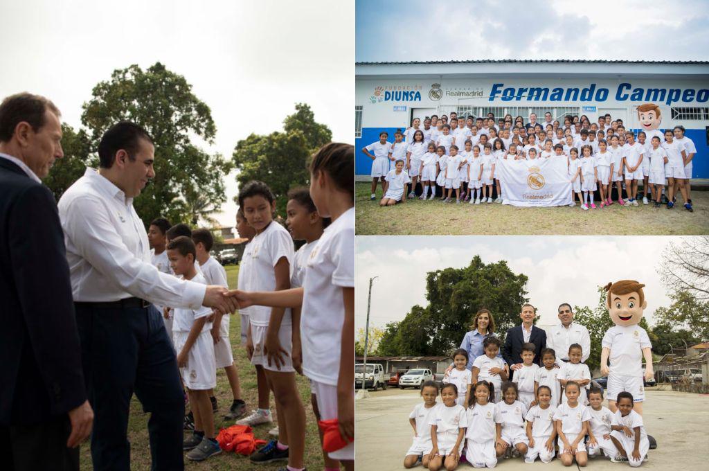 Emilio Butragueño en Honduras para inaugurar escuela sociodeportiva de la Asociación Real Madrid y Fundación Diunsa