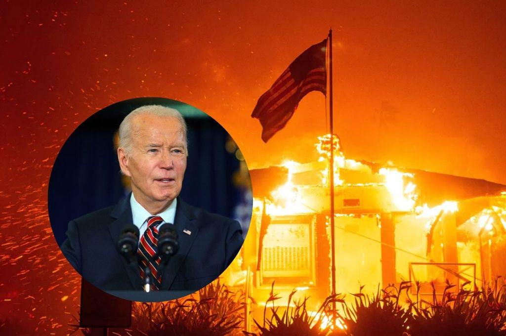 La respuesta de Joe Biden al incendio de California y las millonarias pérdidas que asedian a Los Ángeles