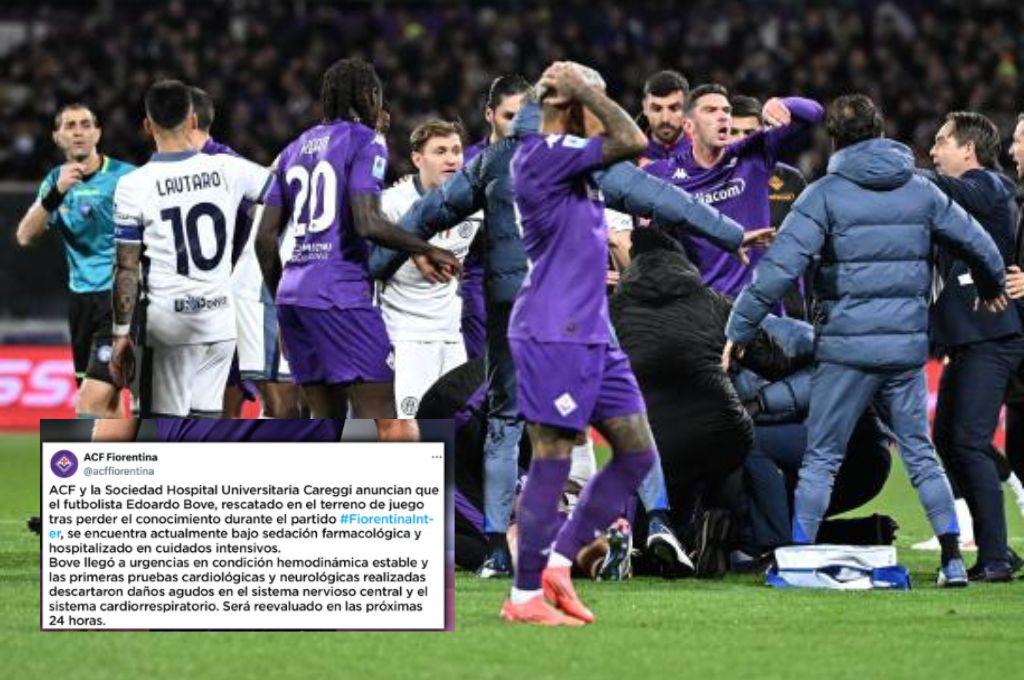OFICIAL: Fiorentina lanza comunicado sobre el estado de salud de Edoardo Bove tras desmayarse durante un partido