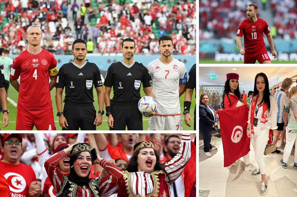 Said Martínez y Walter López debutaron en Qatar 2022 y bellas mujeres robaron miradas, lo que pasó Dinamarca-Túnez