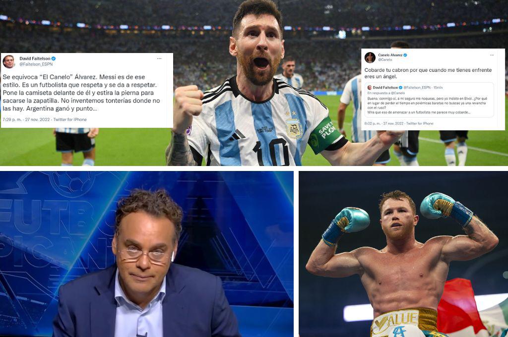 Canelo arremete en contra de Faitelson por defender a Messi: “Cobarde tu cabr** que cuando me tienes enfrente eres un ángel”