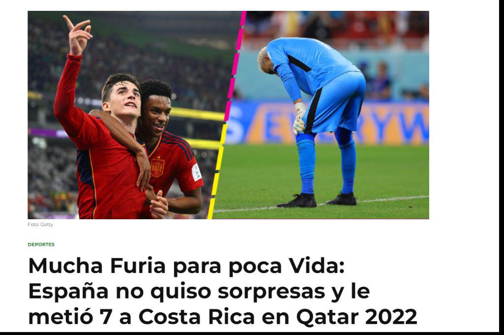 “Parecemos Panamá”, “Dimos pena”: las reacciones de la prensa tica tras la derrota de ante España en Qatar 2022