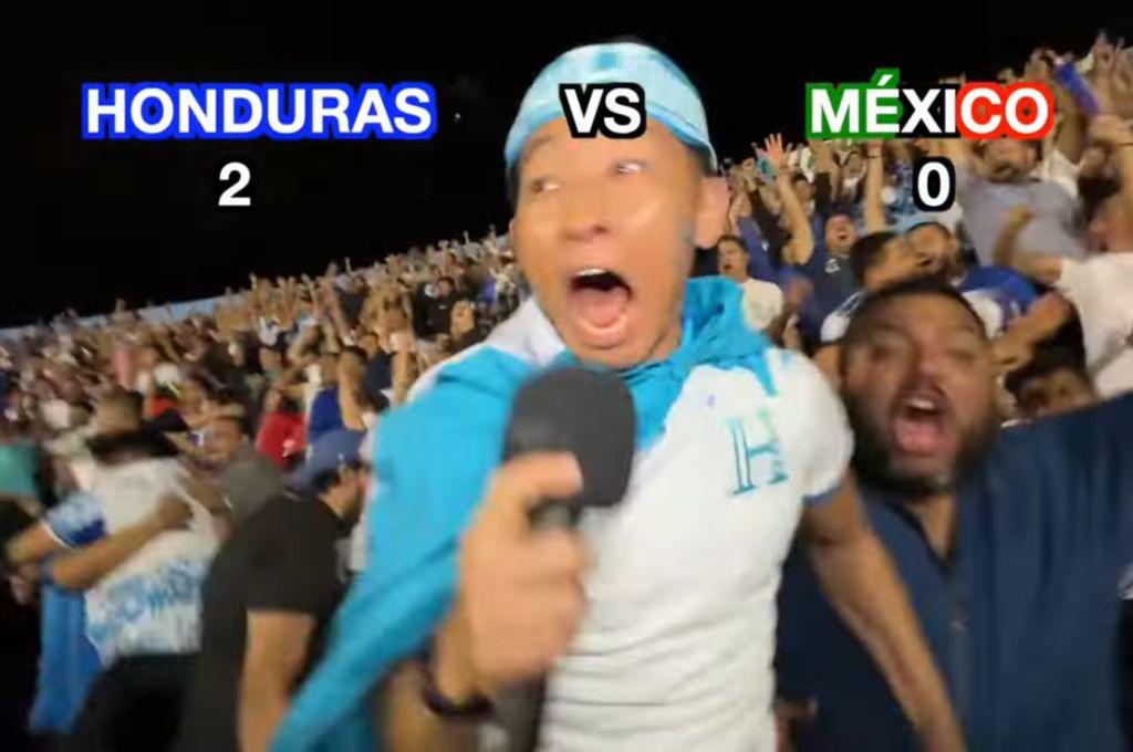 ¡Besó el escudo! Shin Fujiyama estalló de la locura en el triunfo de Honduras vs México: el mensaje a Choco y ¿le gustó la cerveza?