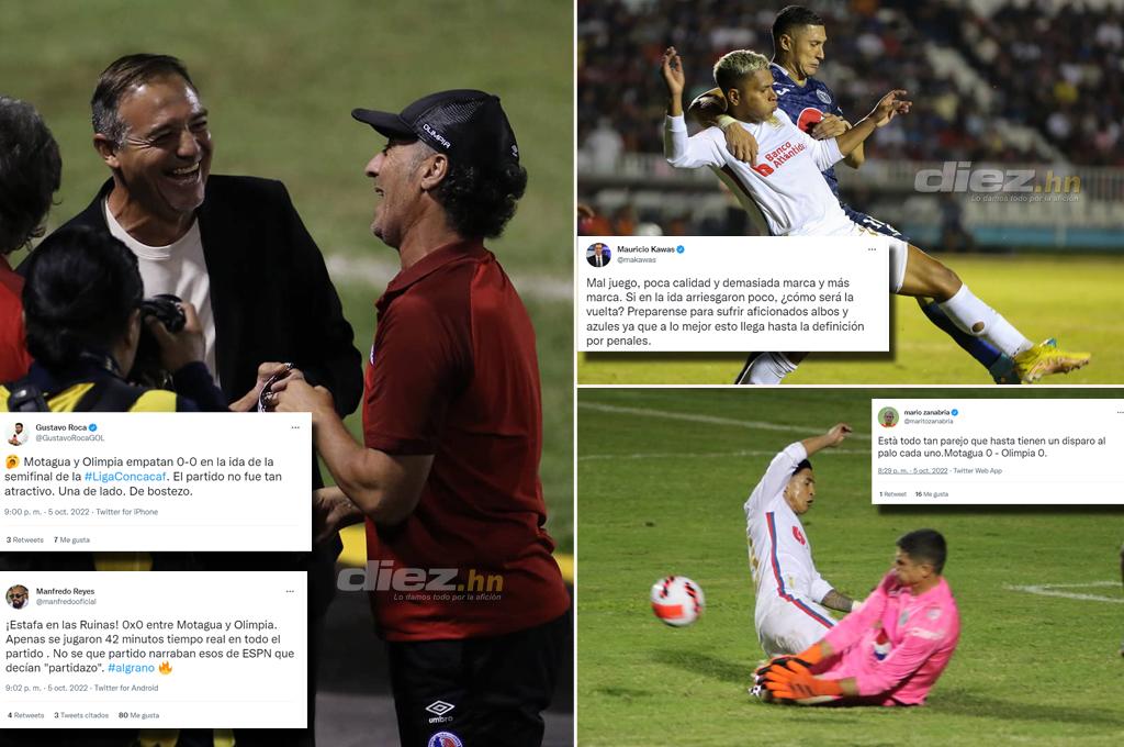 Sin filtros: Periodistas reaccionan luego del amargo empate que sellaron Motagua y Olimpia en Liga Concacaf