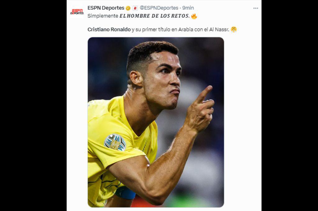 “El hombre de los retos”, “CR7 remontó solo la final”: la prensa se rinde ante Cristiano Ronaldo tras ganar la Champions Árabe