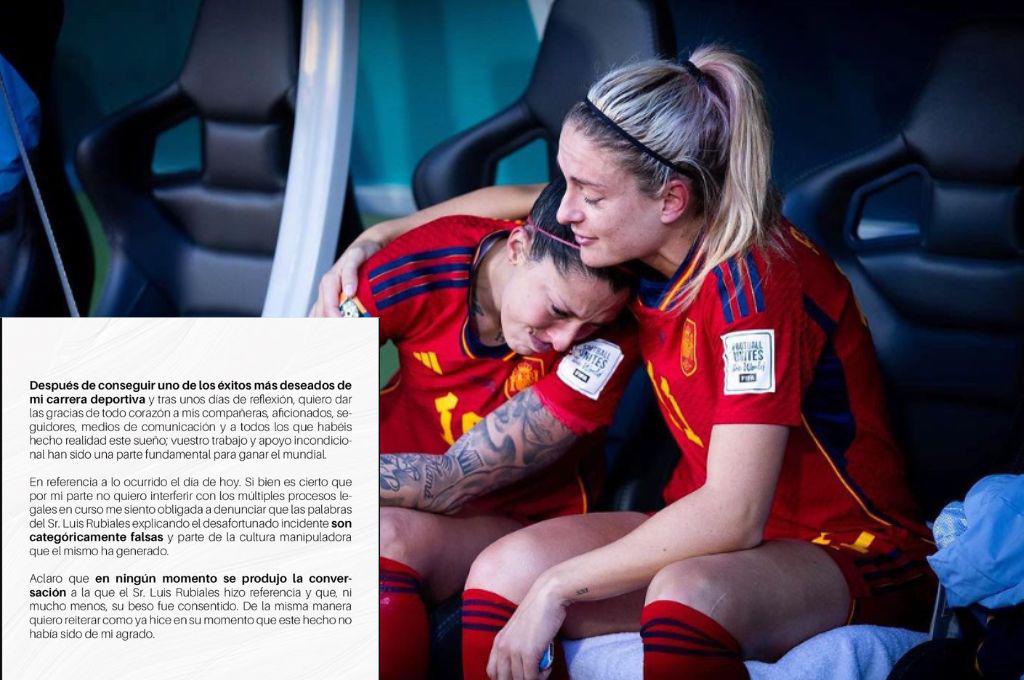 Jenni Hermoso estalla en redes y revela que ha sido ‘manipulada’ tras el beso de Rubiales: “Soy víctima de agresión”