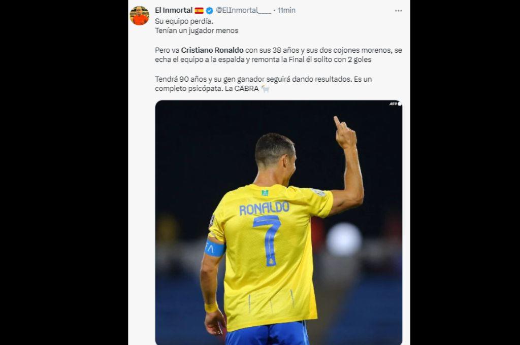 “El hombre de los retos”, “CR7 remontó solo la final”: la prensa se rinde ante Cristiano Ronaldo tras ganar la Champions Árabe