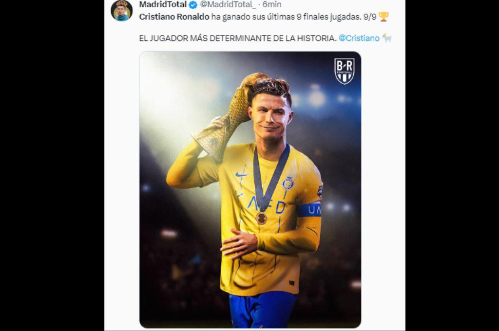 “El hombre de los retos”, “CR7 remontó solo la final”: la prensa se rinde ante Cristiano Ronaldo tras ganar la Champions Árabe