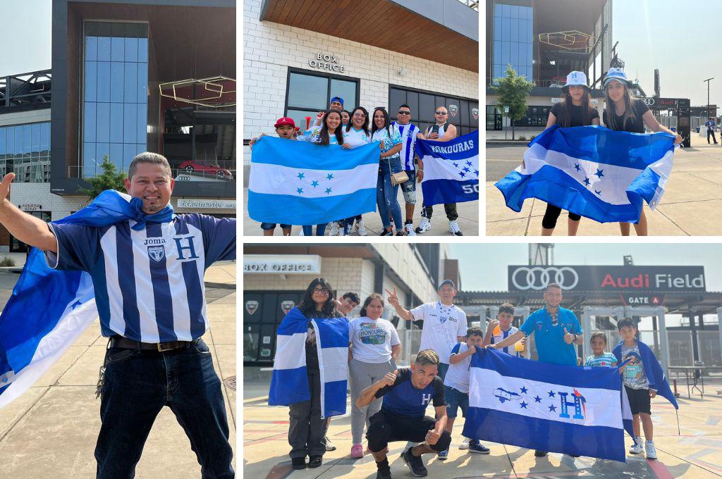 ¡Fiesta catracha! Bonito ambiente en el Audi Field en Washington para el Honduras vs Venezuela