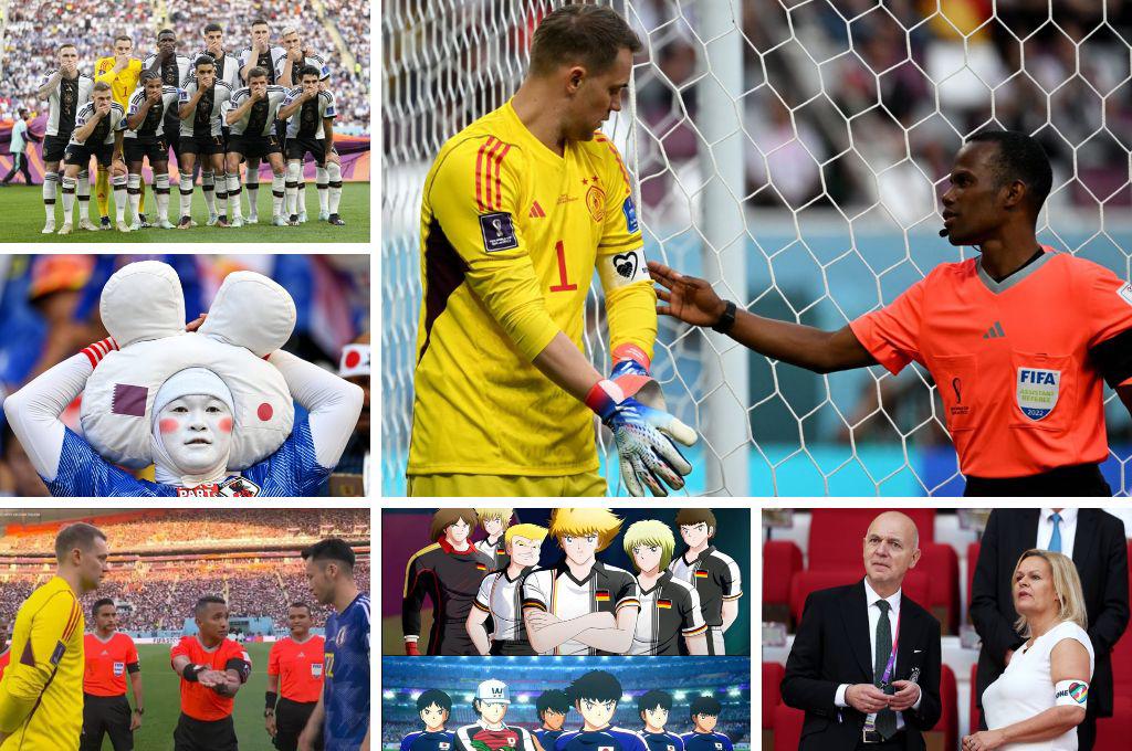 FOTOS: se taparon la boca para desafiar a la FIFA, la revisión a Neuer y el color de Japón ante Alemania en Qatar 2022