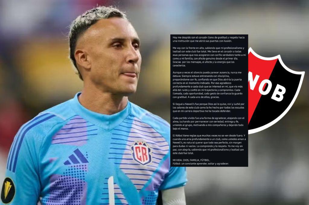 Keylor Navas rompe el silencio, deja mensaje a Newell's y cuenta la verdad del por qué se fue a Pumas: La lealtad fue...