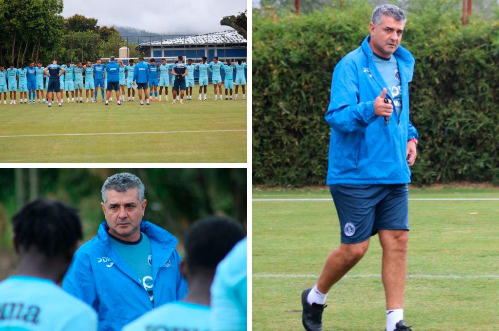 Así fue el primer entrenamiento de Diego Vázquez en su vuelta a Motagua; charla ¿y quién estuvo como su asistente?