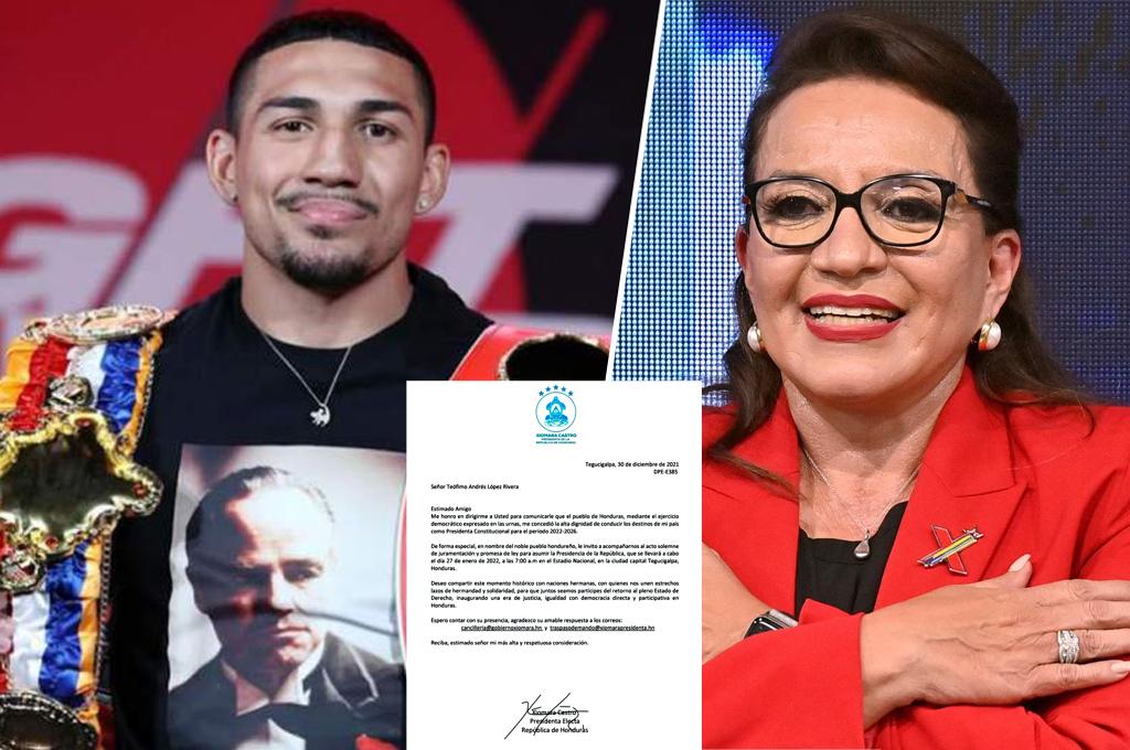 El boxeador Teofimo López es invitado a la toma de posesión de la presidenta Xiomara Castro