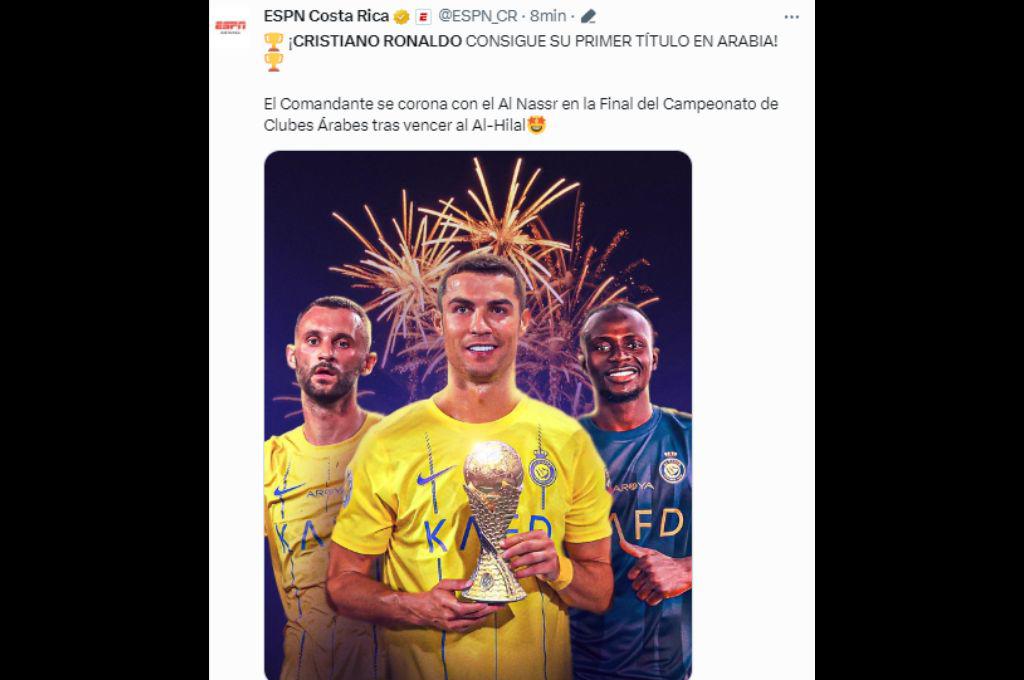 “El hombre de los retos”, “CR7 remontó solo la final”: la prensa se rinde ante Cristiano Ronaldo tras ganar la Champions Árabe