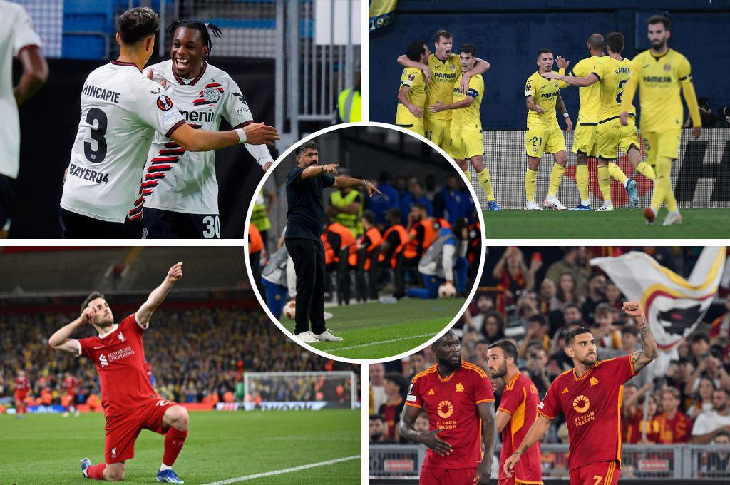 Europa League: Goleada de la Roma, debut amargo de Gattuso, la solidez de Xabi Alonso y Liverpool cerca de los 8vos