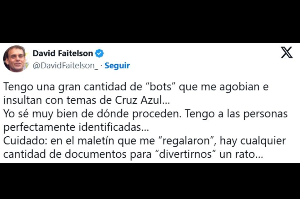 David Faitelson amenaza a club de México con sacar información que afectaría a todos: En el maletín que me regalaron...
