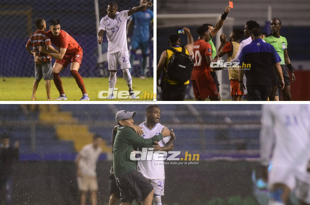 Zafarrancho, invasión de cancha y gritos homofóbicos en el duelo Honduras-Canadá disputado en el estadio Olímpico