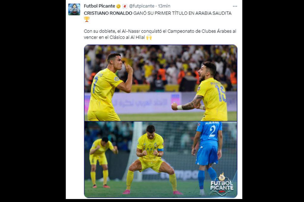 “El hombre de los retos”, “CR7 remontó solo la final”: la prensa se rinde ante Cristiano Ronaldo tras ganar la Champions Árabe